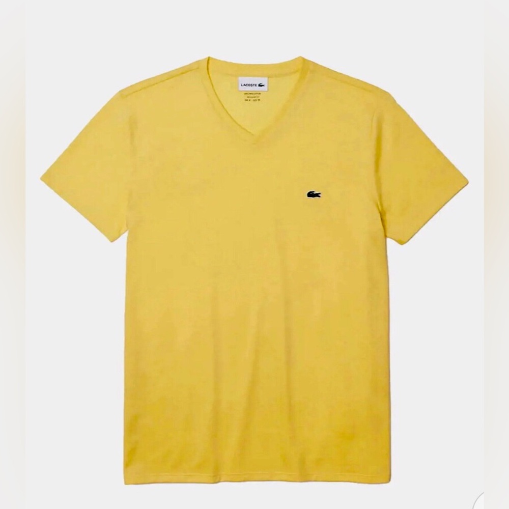Lacoste Pima Cotton V-Neck Jersey T Shirt